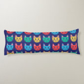 Cute Cat Pattern Lichaamskussen (Achterkant)