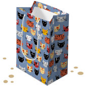 Cute Cat Pattern Medium Cadeauzakje