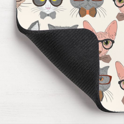 Cute Cat Pattern Muismat (Hoek)