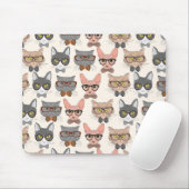 Cute Cat Pattern Muismat (Met muis)