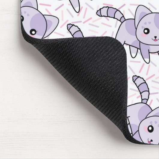 Cute Cat Pattern Muismat (Hoek)