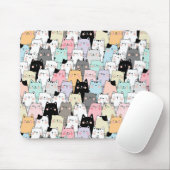Cute Cat Pattern Muismat (Met muis)