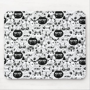 Cute Cat Pattern Muismat