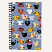Cute Cat Pattern Notitieboek (Voorkant)