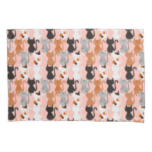 Cute Cat Pattern on Blush Pink