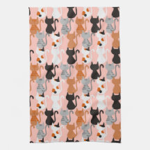 Cute Cat Pattern on Blush Pink