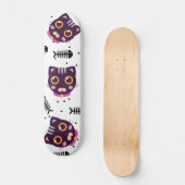 Cute Cat Pattern Persoonlijk Skateboard (Voorkant)