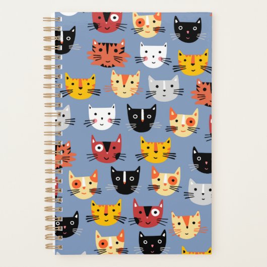 Cute Cat Pattern Planner (Voorkant)