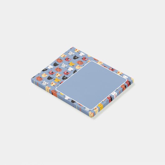 Cute Cat Pattern Post-it® Notes (Schuin)