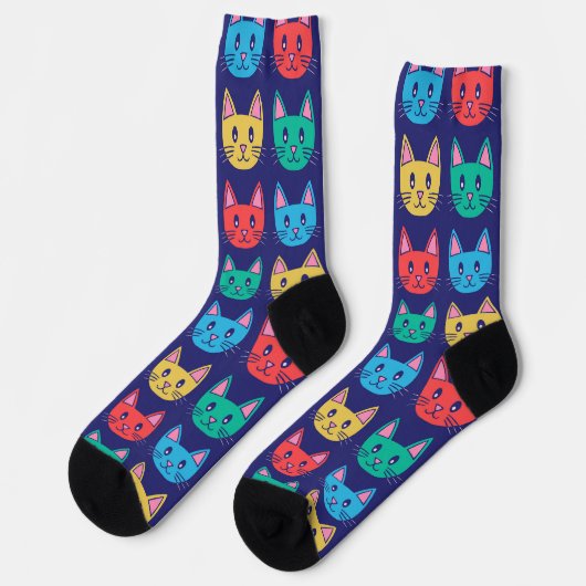 Cute Cat Pattern Sokken (Links)