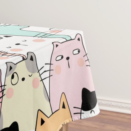 Cute Cat Pattern Tablecloth Tafelkleed (Voorbeeld)