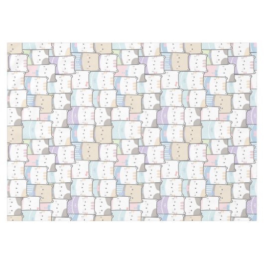 Cute Cat Pattern Tablecloth Tafelkleed (Voorkant (Horizontaal))