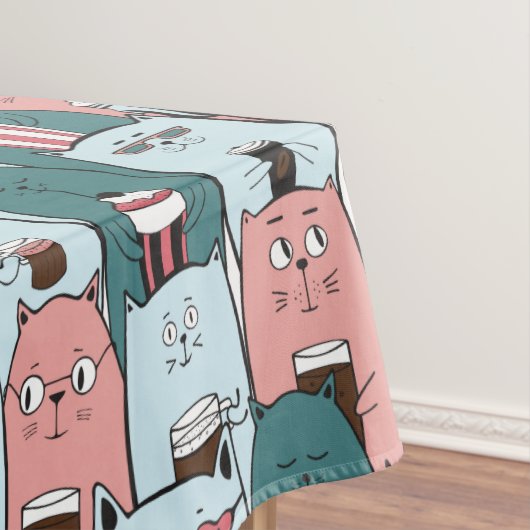 Cute Cat Pattern Tafelkleed (Voorbeeld)