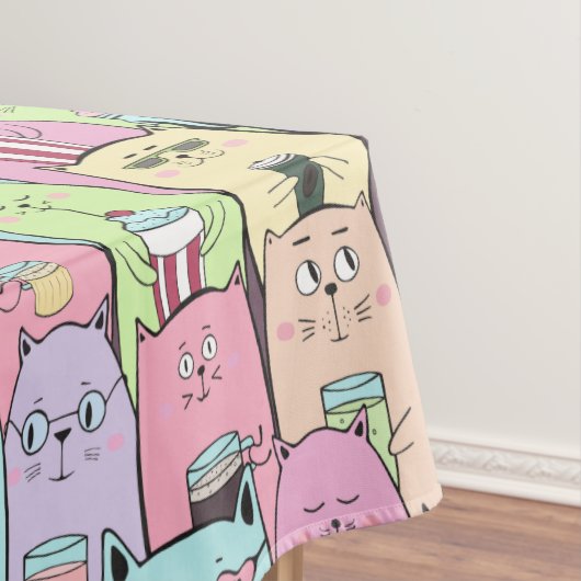 Cute Cat Pattern Tafelkleed (Voorbeeld)