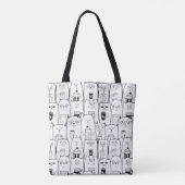 Cute Cat Pattern Tote Bag (Achterkant)