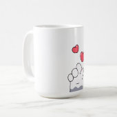 Cute Cat Paw Love  Koffiemok (Voorkant links)