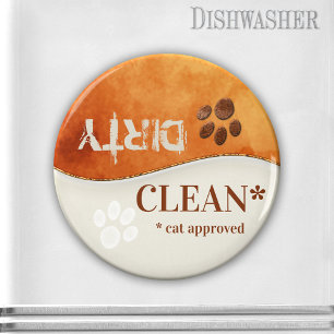 Cute Cat Paws Clean Dirty Dishwasmachine Magnet