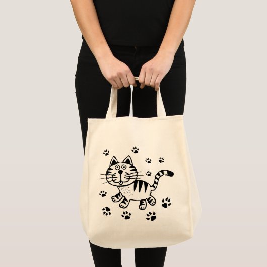 CUTE CAT PAWS GROCERY TAS (Voorkant (product))