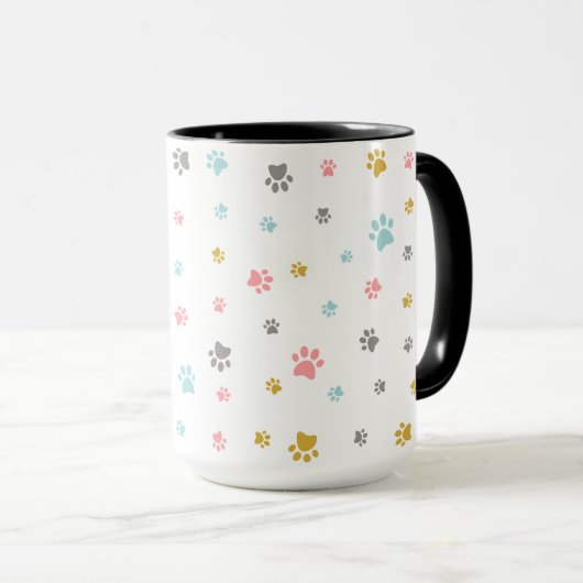 Cute cat Paws Mug Mok (Voorkant rechts)