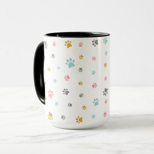Cute cat Paws Mug Mok (Voorkant links)