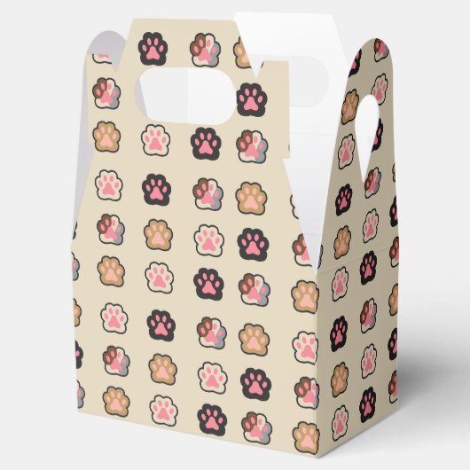 Cute Cat Paws Patroon Bedankdoosjes (Geopend)