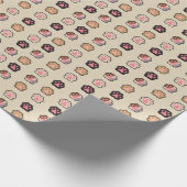 Cute Cat Paws Patroon Cadeaupapier (Hoek)