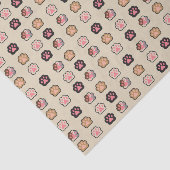 Cute Cat Paws Patroon Tissuepapier (Detail)
