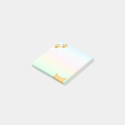 Cute Cat Paws Post-it® Notes (Schuin)