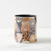 Cute Cat Paws – Two-Tone Coffee Mug Mok (Midden)