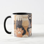 Cute Cat Paws – Two-Tone Coffee Mug Mok (Links)
