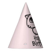 Cute Cat Peking Pink Birthday Feesthoedjes (Links)