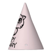 Cute Cat Peking Pink Birthday Feesthoedjes (Rechts)