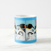 Cute cat penguin birthday party mug koffiemok (Center)