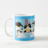 Cute cat penguin birthday party mug koffiemok (Links)