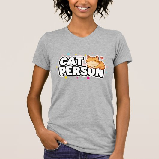 Cute Cat Person Animal Lover Women's T-Shirt (Voorkant)