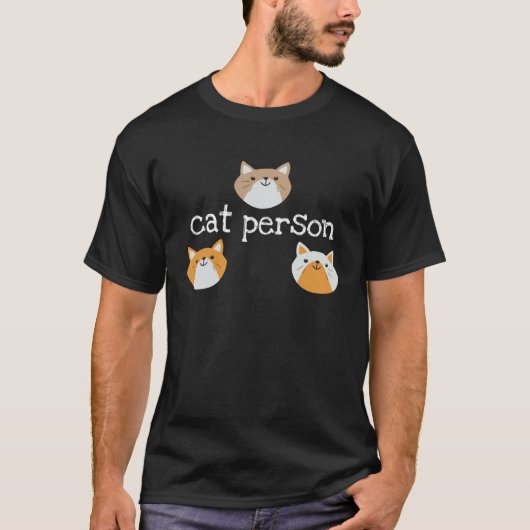 Cute Cat Person with Kitten Faces T-shirt (Voorkant)