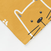 Cute Cat Personalized Modern Pattern Fleece Deken (Hoek)