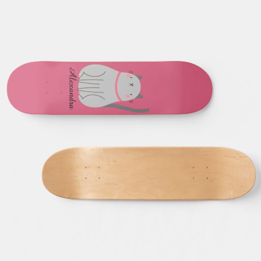Cute Cat Personalized Persoonlijk Skateboard (Horizontaal)