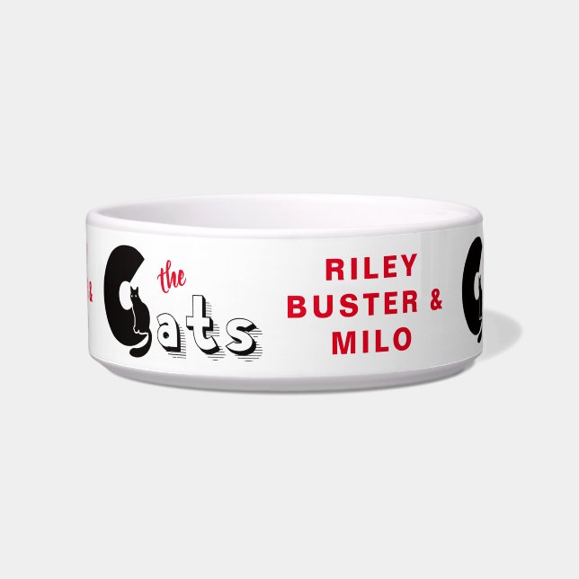 Cute Cat Personalized Voerbakje (Voorkant)