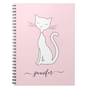 Cute Cat Personated Pink Notitieboek