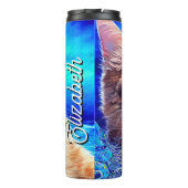 Cute Cat Persoonlijke naam Thermosbeker (Achterkant)