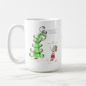 Cute Cat Pet Cartoon Joy kerstboom Afspelen Koffiemok (Links)