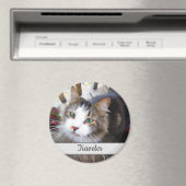 Cute Cat Pet Lovers Creëer Uw eigen Aangepast Magneet (Insitu (Vaatwasser))