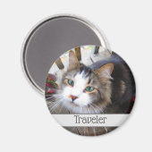 Cute Cat Pet Lovers Creëer uw eigen aangepaste mag Magneet (Voorkant / Achterkant)