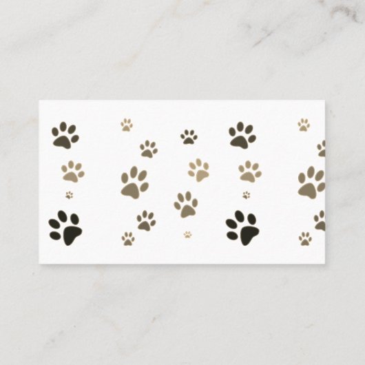 Cute Cat Pet Sitting Service Sociale Media Visitekaartje (Achterkant)