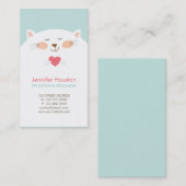 Cute Cat Pet Sitting Vet Clinic Visitekaartje (Voorkant / Achterkant)
