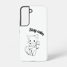 Cute cat phone cover samsung galaxy hoesje