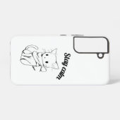 Cute cat phone cover samsung galaxy hoesje (Achterkant horizontaal)