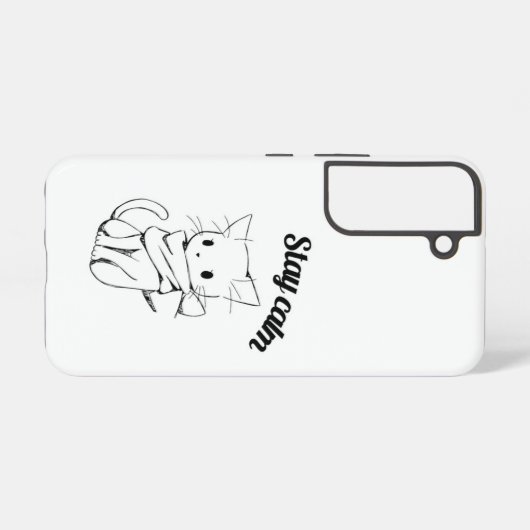 Cute cat phone cover samsung galaxy hoesje (Achterkant horizontaal)