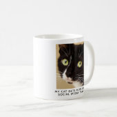 Cute Cat Photo Personalized Coffee Mok (Voorkant rechts)
